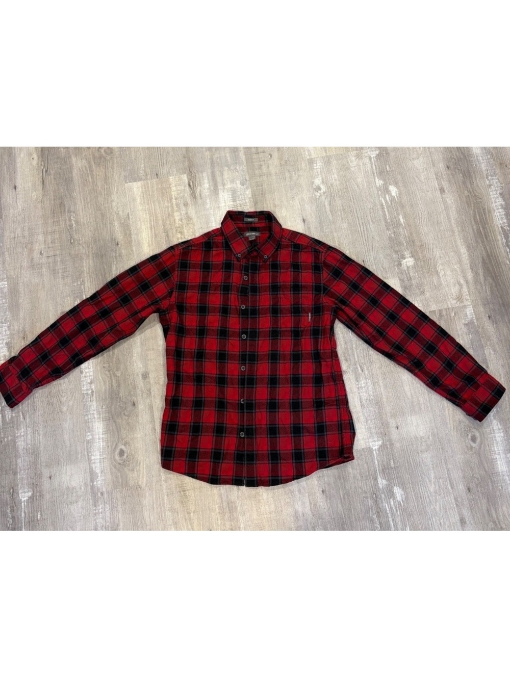 Eddie Bauer Red Check Plaid Flannel Medium